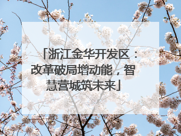 浙江金华开发区：改革破局增动能，智慧营城筑未来