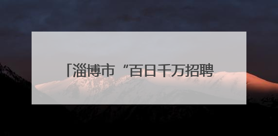 淄博市“百日千万招聘专项行动”暨“省会经济圈”大型招聘会举办