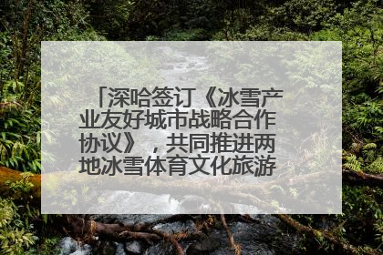 深哈签订《冰雪产业友好城市战略合作协议》，共同推进两地冰雪体育文化旅游高质量发展