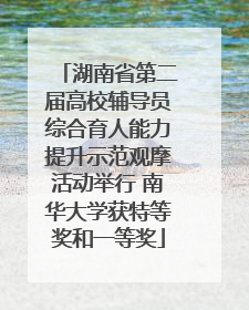 湖南省第二届高校辅导员综合育人能力提升示范观摩活动举行 南华大学获特等奖和一等奖