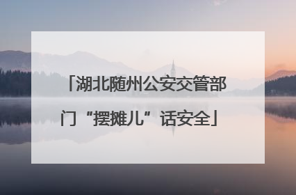 湖北随州公安交管部门“摆摊儿”话安全