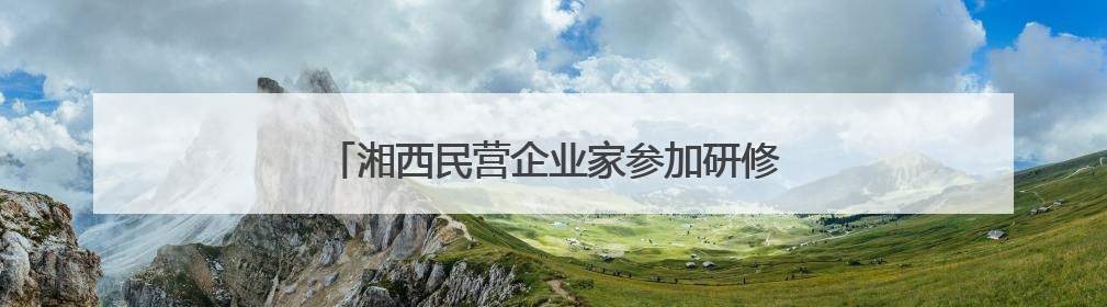 湘西民营企业家参加研修 解码高质量发展新路径