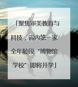 聚焦审美教育与科技，省内第一家全年龄段“博物馆学校”即将开学