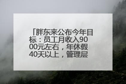 胖东来公布今年目标：员工月收入9000元左右，年休假40天以上，管理层人均分配70万元