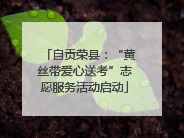 自贡荣县：“黄丝带爱心送考”志愿服务活动启动