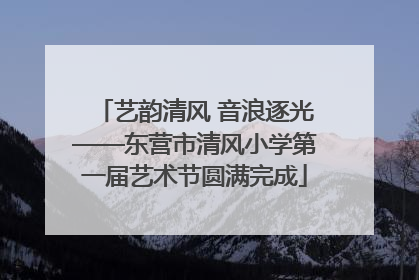 艺韵清风 音浪逐光——东营市清风小学第一届艺术节圆满完成