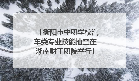 衡阳市中职学校汽车类专业技能抽查在湖南财工职院举行
