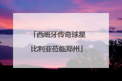 西班牙传奇球星 比利亚莅临郑州