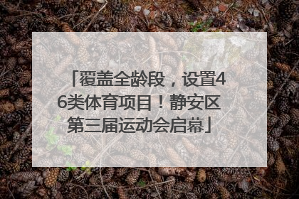 覆盖全龄段，设置46类体育项目！静安区第三届运动会启幕