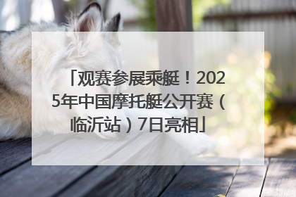 观赛参展乘艇！2025年中国摩托艇公开赛（临沂站）7日亮相