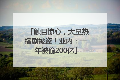 触目惊心，大量热播剧被盗！业内：一年被偷200亿