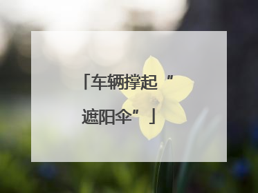车辆撑起“遮阳伞”