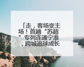 走，客场变主场！首趟“苏超”专列连通宁淮，跨城追球成长三角人新日常