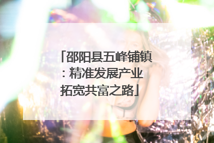 邵阳县五峰铺镇：精准发展产业 拓宽共富之路