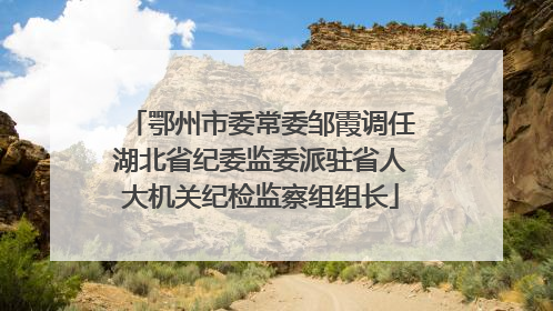 鄂州市委常委邹霞调任湖北省纪委监委派驻省人大机关纪检监察组组长
