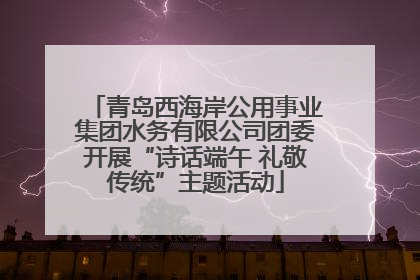 青岛西海岸公用事业集团水务有限公司团委开展“诗话端午 礼敬传统”主题活动