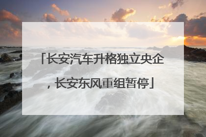 长安汽车升格独立央企，长安东风重组暂停