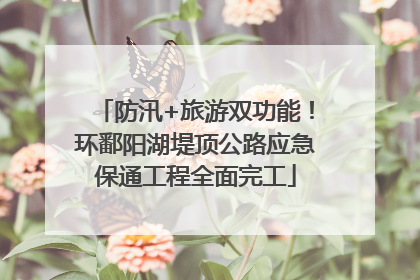 防汛+旅游双功能！环鄱阳湖堤顶公路应急保通工程全面完工
