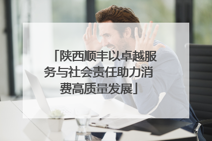 陕西顺丰以卓越服务与社会责任助力消费高质量发展