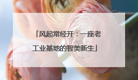 风起常经开：一座老工业基地的智美新生