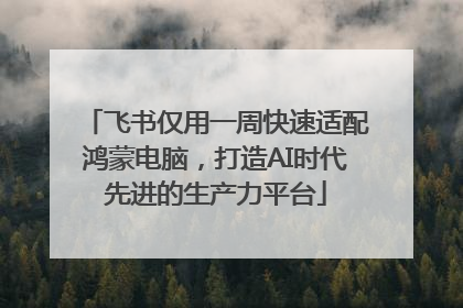 飞书仅用一周快速适配鸿蒙电脑，打造AI时代先进的生产力平台