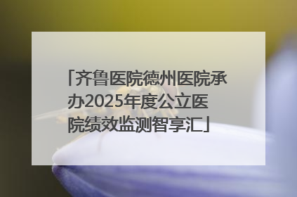 齐鲁医院德州医院承办2025年度公立医院绩效监测智享汇