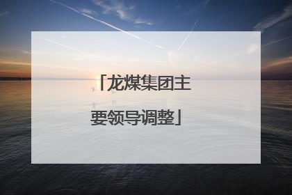龙煤集团主要领导调整