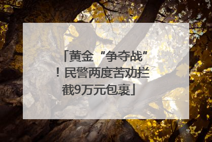 黄金“争夺战”！民警两度苦劝拦截9万元包裹