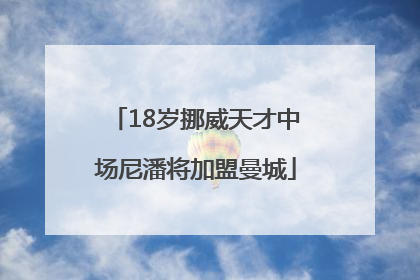 18岁挪威天才中场尼潘将加盟曼城