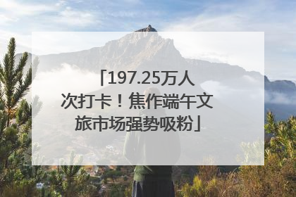 197.25万人次打卡！焦作端午文旅市场强势吸粉