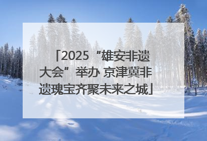 2025“雄安非遗大会”举办 京津冀非遗瑰宝齐聚未来之城