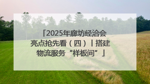 2025年廊坊经洽会亮点抢先看（四）丨搭建物流服务“样板间”
