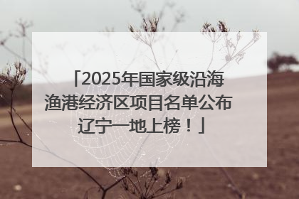 2025年国家级沿海渔港经济区项目名单公布 辽宁一地上榜！