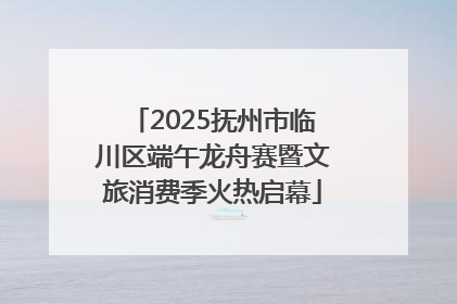 2025抚州市临川区端午龙舟赛暨文旅消费季火热启幕