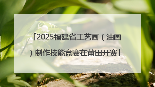 2025福建省工艺画（油画）制作技能竞赛在莆田开赛