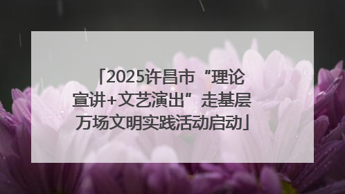 2025许昌市“理论宣讲+文艺演出”走基层万场文明实践活动启动