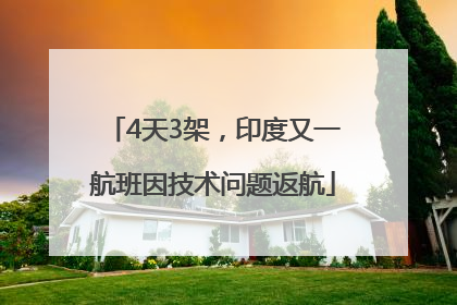 4天3架，印度又一航班因技术问题返航