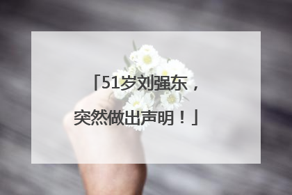 51岁刘强东，突然做出声明！