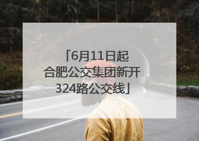 6月11日起 合肥公交集团新开324路公交线
