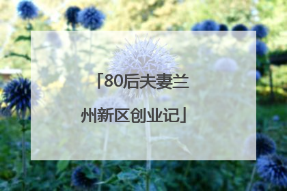 80后夫妻兰州新区创业记