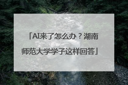 AI来了怎么办？湖南师范大学学子这样回答